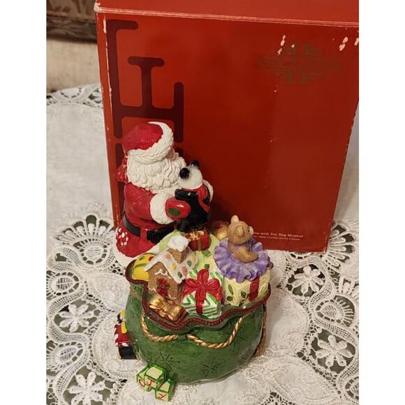 Fitz and Floyd Santa Musical Figurine 'Here Comes Santa Claus' New Original Box - Picture 6 of 9